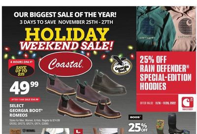 Coastal Farm & Ranch Weekly Ad Flyer Specials November 25 to November 27, 2022