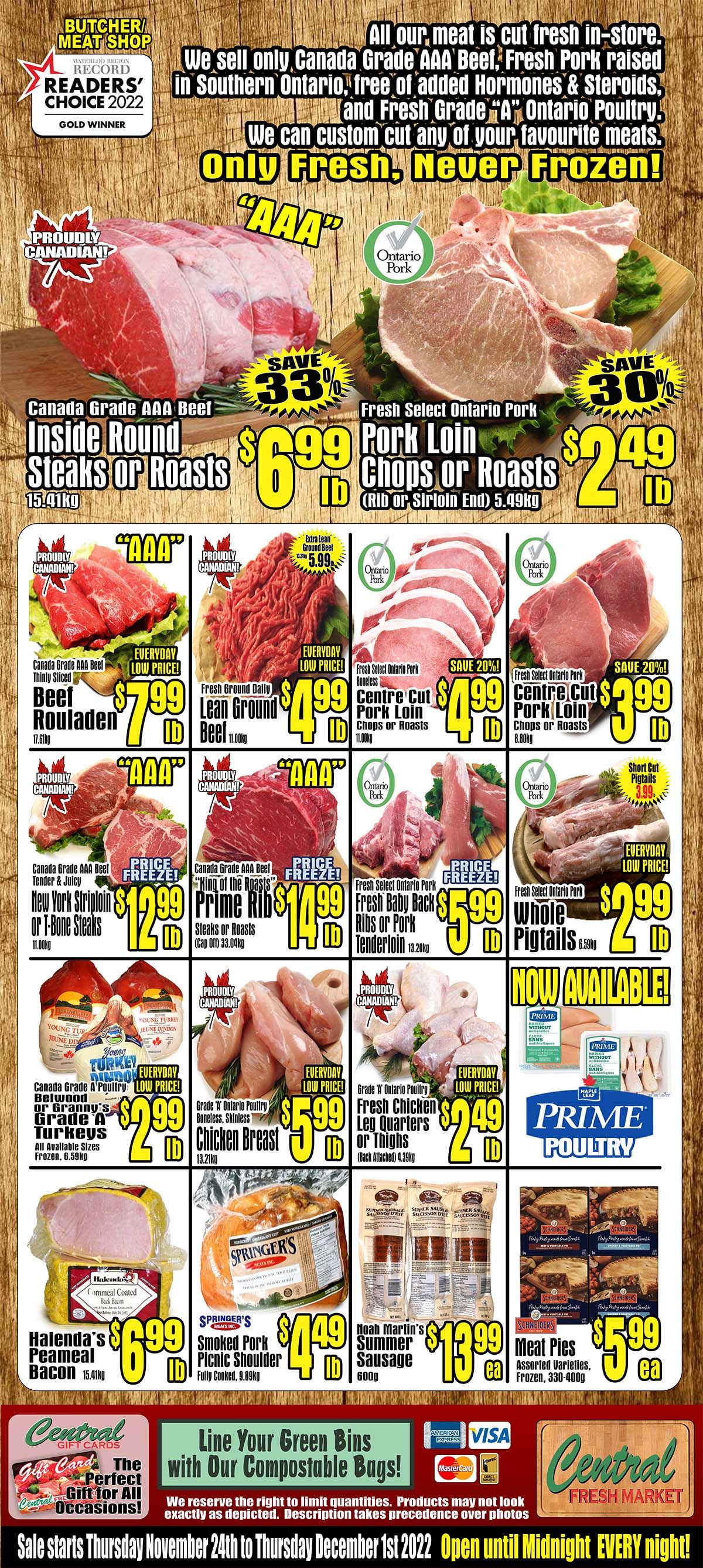 Central Fresh Market Flyer November 24 to December 1