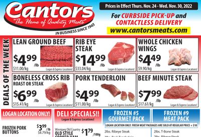 Cantor's Meats Flyer November 24 to 30