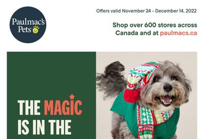 Paulmac's Pets Flyer November 24 to December 14