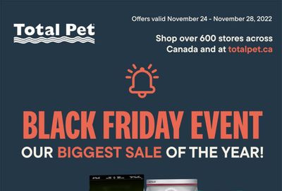 Total Pet Black Friday Flyer November 24 to 28