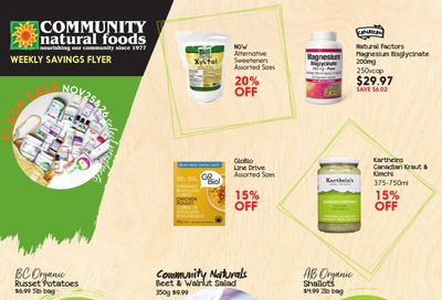 Community Natural Foods Flyer November 24 to 30