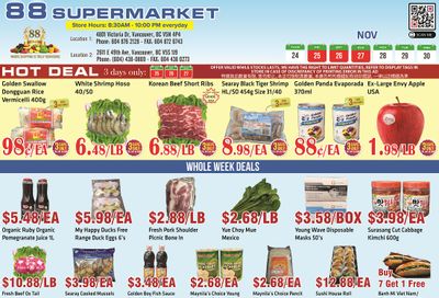 88 Supermarket Flyer November 24 to 30