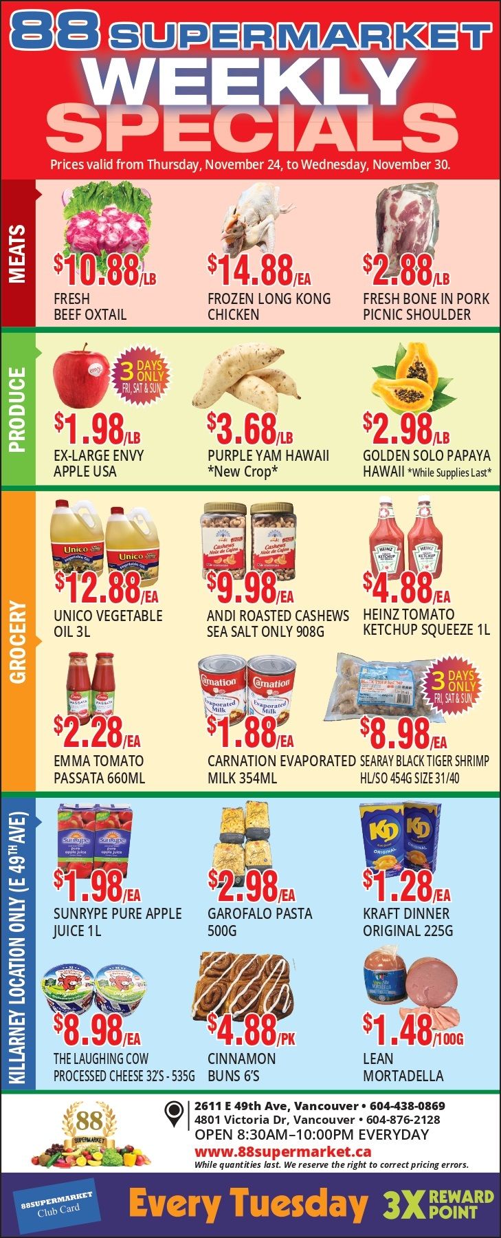 88 Supermarket Flyer November 24 to 30