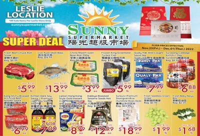Sunny Supermarket (Leslie) Flyer November 25 to December 1