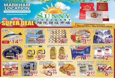 Sunny Foodmart (Markham) Flyer November 25 to December 1