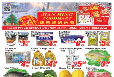 Jian Hing Foodmart (Scarborough) Flyer November 25 to December 1