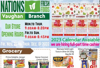 Nations Fresh Foods (Vaughan) Flyer November 25 to December 1