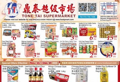 Tone Tai Supermarket Flyer November 25 to December 1