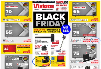 Visions Electronics Black Friday Flyer November 25 to December 1, 2022