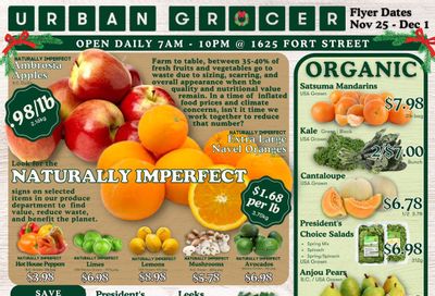 Urban Grocer Flyer November 25 to December 1