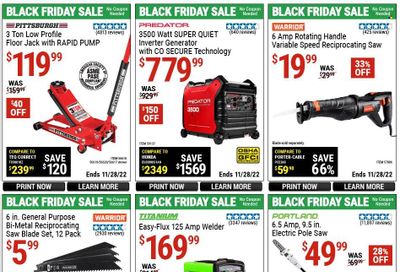 Harbor Freight Weekly Ad Flyer Specials November 24 to November 28, 2022