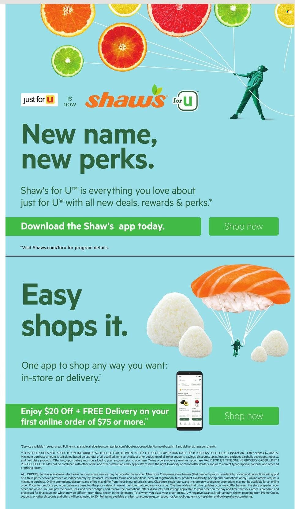 Shaw’s (MA, ME, NH, RI, VT) Weekly Ad Flyer Specials November 25 to December 1, 2022