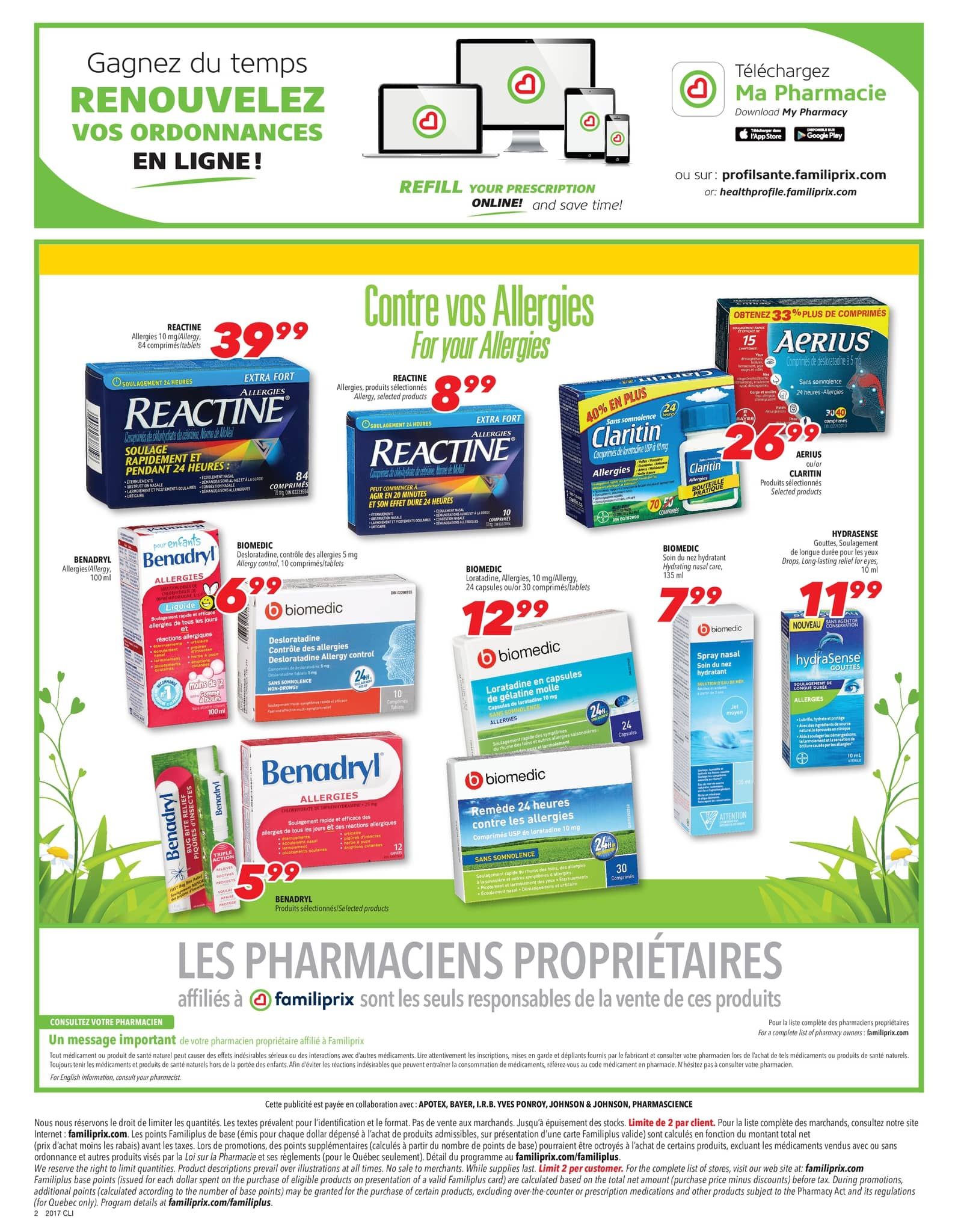 Familiprix Clinique Flyer April 23 to 29