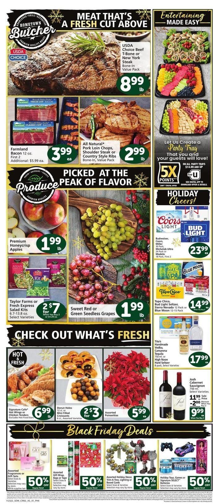Safeway (AZ, CO, ID, MT, NE, NM) Weekly Ad Flyer Specials November 25 to November 29, 2022