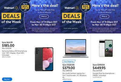 Walmart Deals Of The Week From Seller Partners November 27 to 30