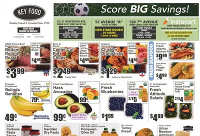 Key Food (NY) Weekly Ad Flyer Specials November 25 to December 1, 2022