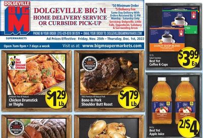 Big M (NY, PA) Weekly Ad Flyer Specials November 25 to December 1, 2022
