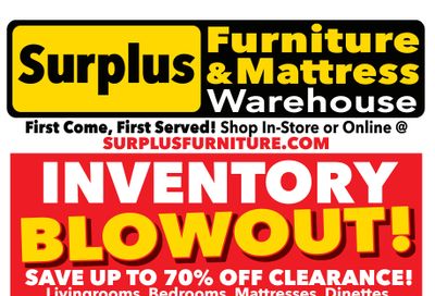 Surplus Furniture & Mattress Warehouse (Winnipeg) Flyer November 28 to December 18