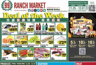 99 Ranch Market (47) Weekly Ad Flyer Specials November 25 to December 1, 2022