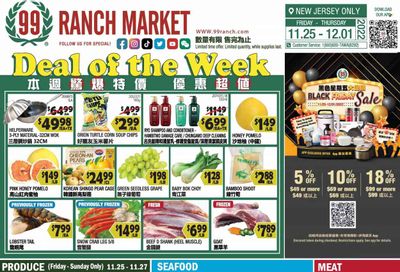 99 Ranch Market (NJ) Weekly Ad Flyer Specials November 25 to December 1, 2022