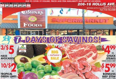 Compare Foods (NY) Weekly Ad Flyer Specials November 25 to December 1, 2022