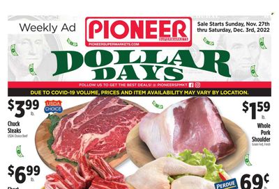 Pioneer Supermarkets (NJ, NY) Weekly Ad Flyer Specials November 27 to December 3, 2022