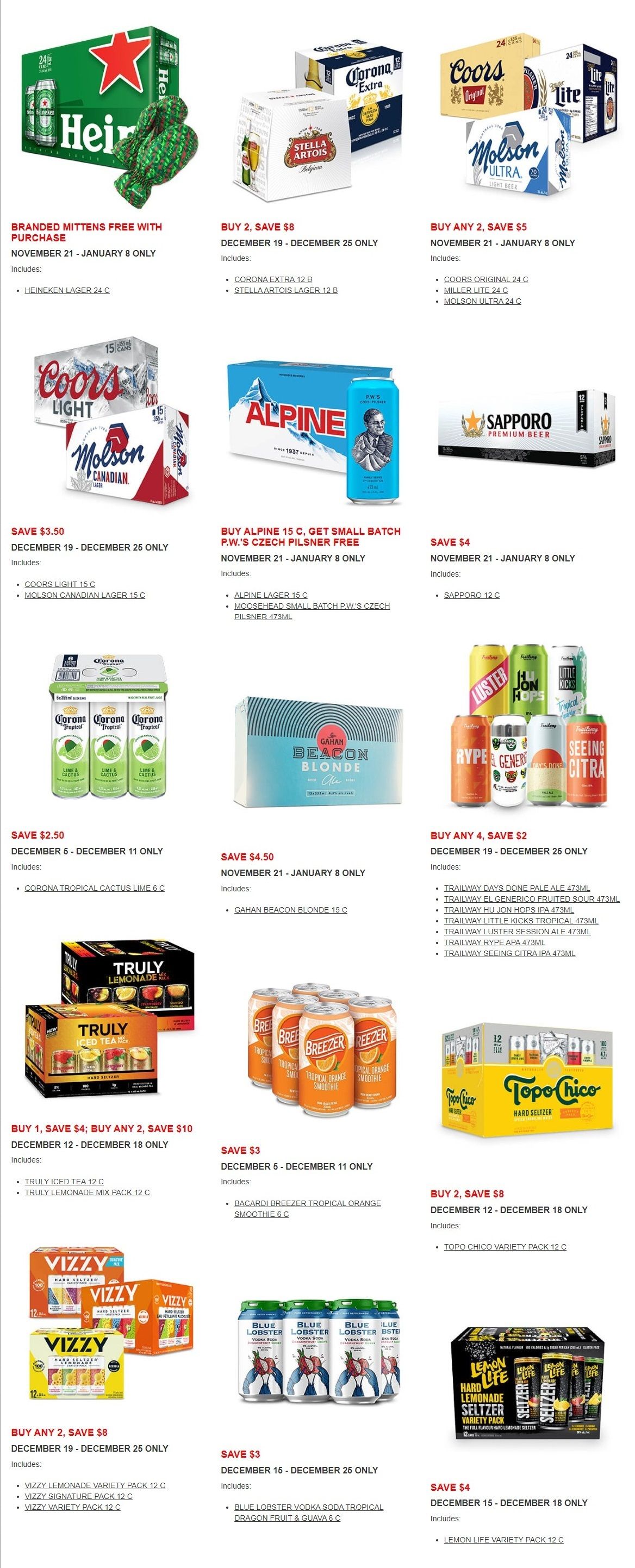Alcool NB Liquor Hot Deals Flyer November 21 to January 8