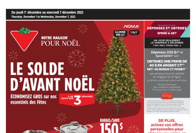 Canadian Tire (QC) Flyer December 1 to 7