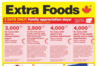 Extra Foods Flyer December 1 to 7