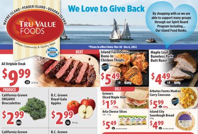Tru Value Foods Flyer November 30 to December 6