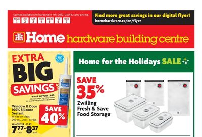 Home Hardware Building Centre (AB) Flyer December 1 to 7