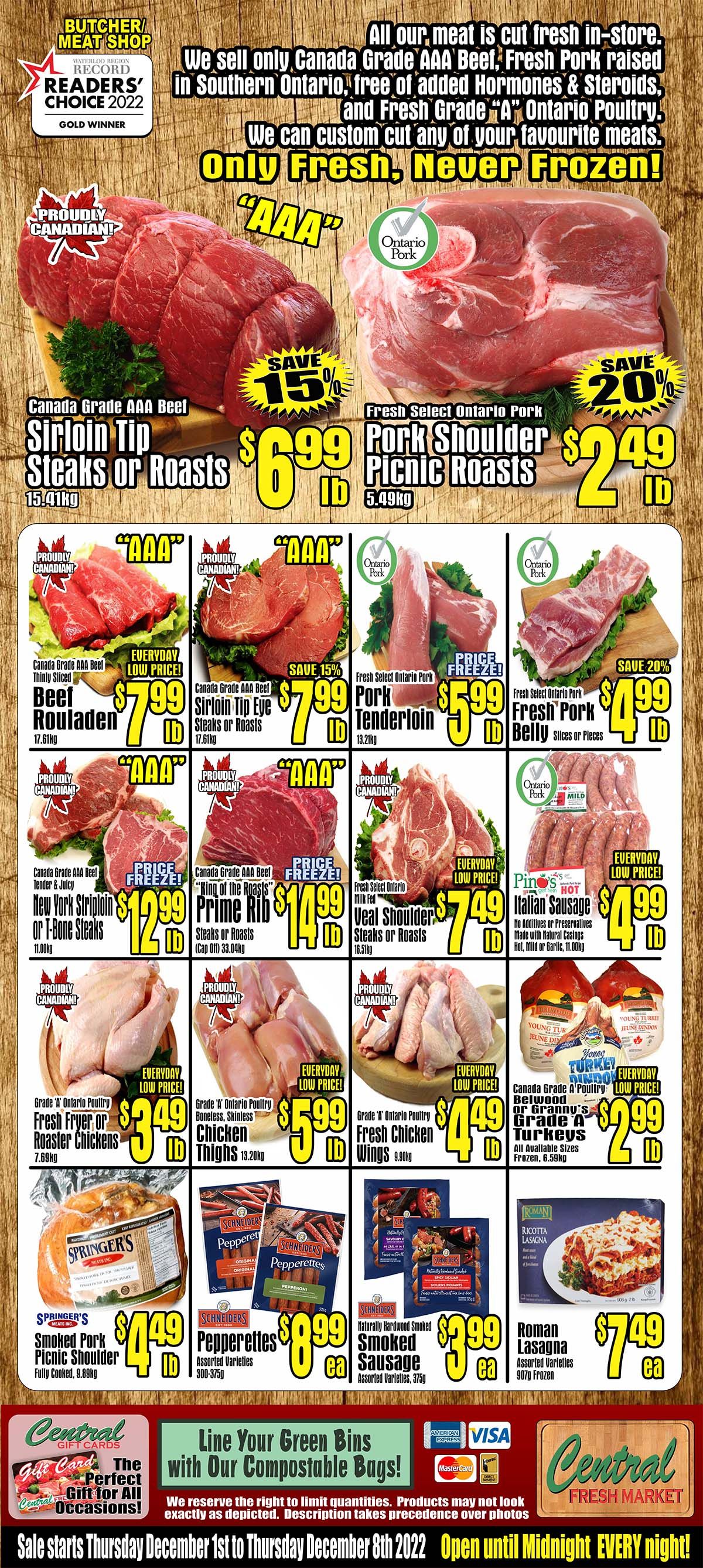 Central Fresh Market Flyer December 1 to 8