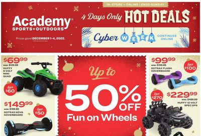 Academy Sports + Outdoors Weekly Ad Flyer Specials December 1 to December 4, 2022