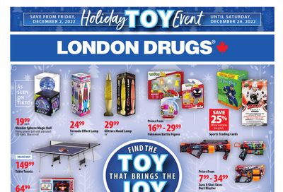 London Drugs Holiday Toy Event Flyer December 2 to 24