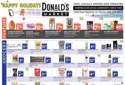 Donald's Market Flyer December 1 to 14