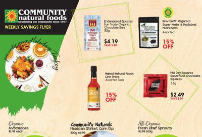 Community Natural Foods Flyer December 1 to 7