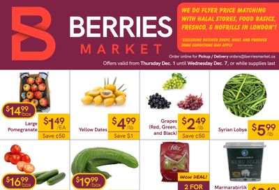 Berries Market Flyer December 1 to 7