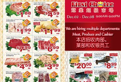 First Choice Supermarket Flyer December 2 to 8