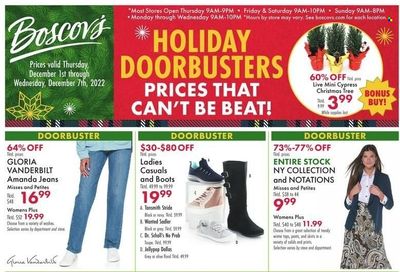 Boscov's (CT, DE, MD, NJ, NY, PA) Weekly Ad Flyer Specials December 1 to December 7, 2022