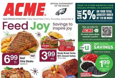 ACME (DE, NJ, NY, PA) Weekly Ad Flyer Specials December 2 to December 8, 2022