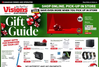 Visions Electronics Gift Guide Flyer December 2 to 8