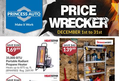 Princess Auto Price Wrecker Flyer December 1 to 31