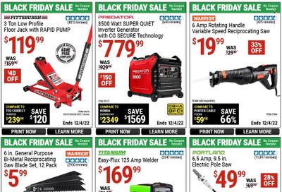 Harbor Freight Weekly Ad Flyer Specials December 2 to December 4, 2022