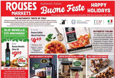 Rouses Markets (AL, LA, MS) Weekly Ad Flyer Specials November 30 to December 28, 2022