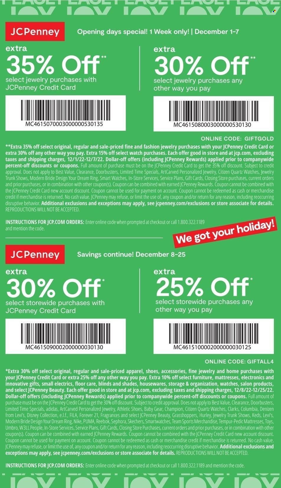 JCPenney Weekly Ad Flyer Specials December 1 to December 25, 2022