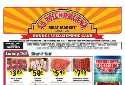 La Michoacana Meat Market (TX) Weekly Ad Flyer Specials November 30 to December 13, 2022