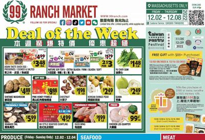 99 Ranch Market (47) Weekly Ad Flyer Specials December 2 to December 8, 2022