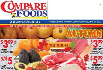 Compare Foods (CT, MD, NC, NJ, NY, RI) Weekly Ad Flyer Specials December 2 to December 8, 2022