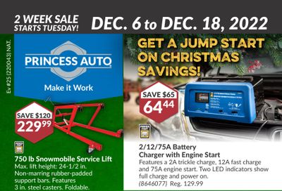 Princess Auto Flyer December 6 to 18